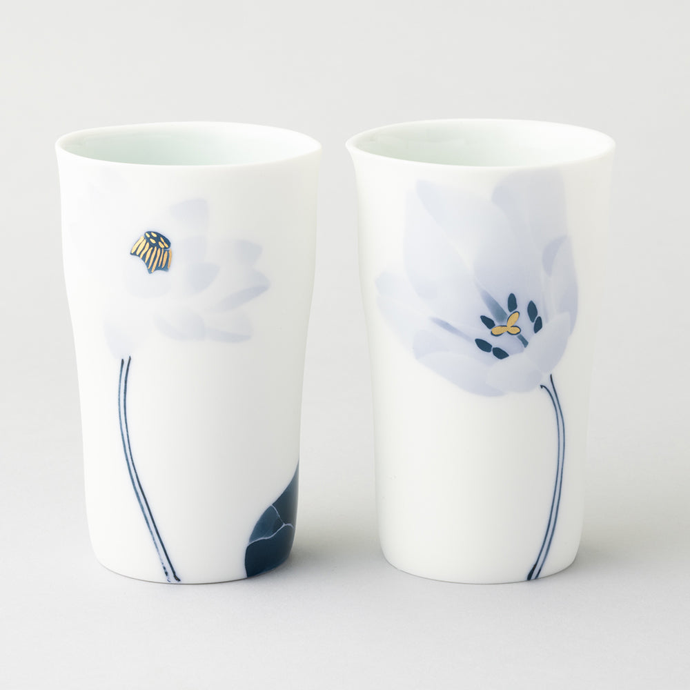 ブルーメ ロンググラスM ペアセット(ハス&チューリップ)