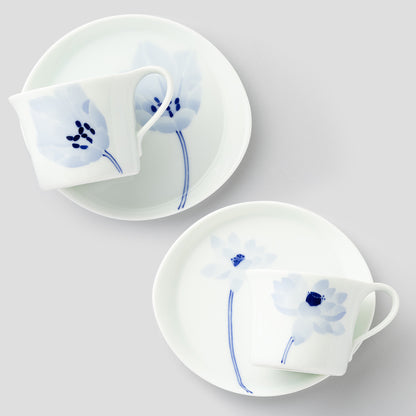 カップ＆ソーサーSペアセット(ハス&チューリップ)