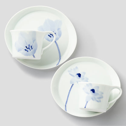 カップ＆ソーサーMペアセット(ハス&チューリップ)