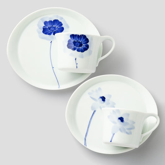 カップ＆ソーサーMペアセット(ハス&アネモネ)