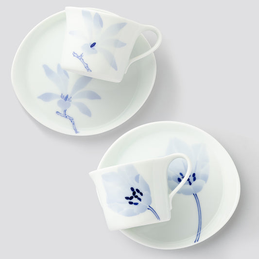 カップ＆ソーサーSペアセット(こぶし&チューリップ)