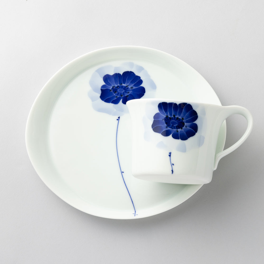 ブルーメマグMカップ＆ソーサーセット(アネモネ)