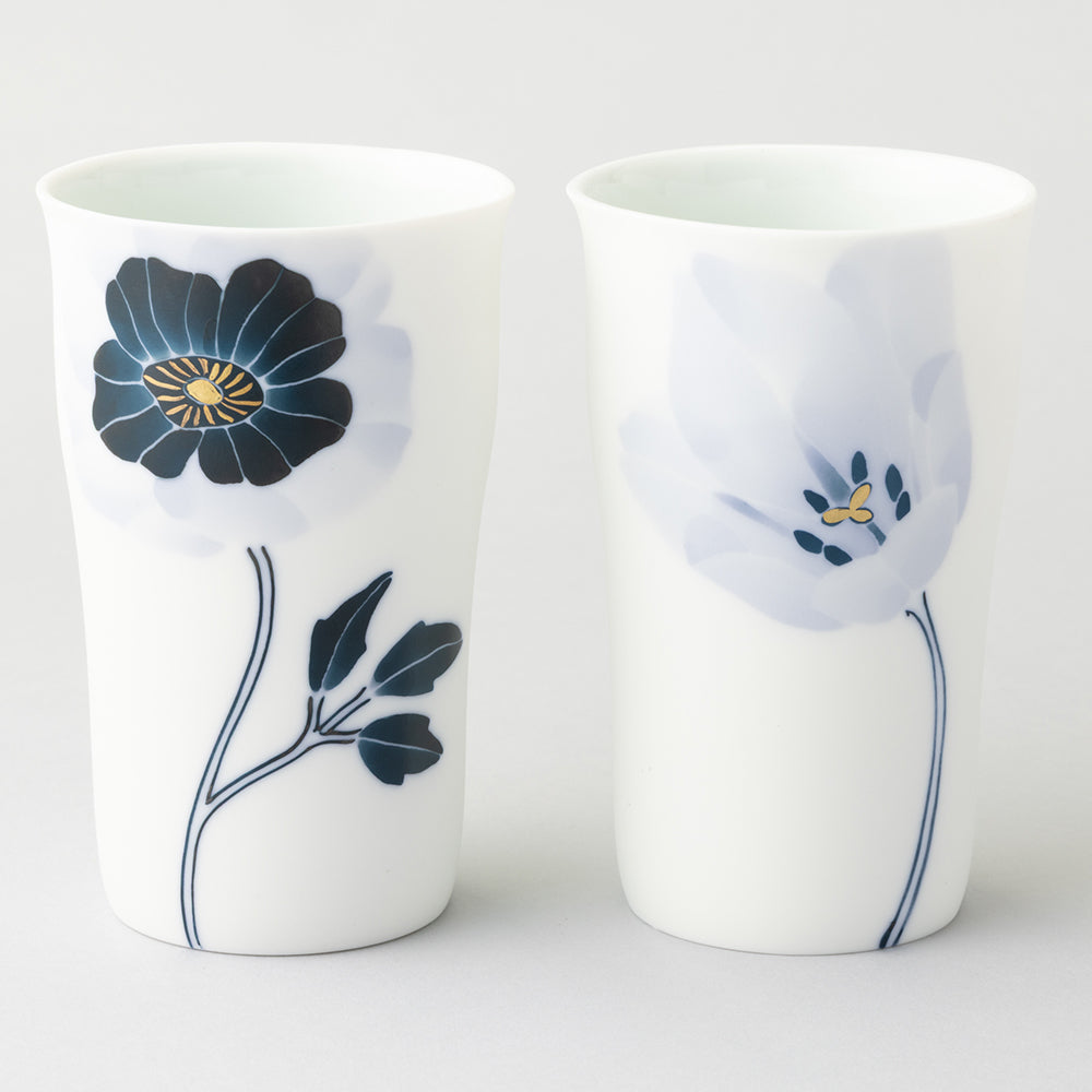 ブルーメ ロンググラスM ペアセット(アネモネ&チューリップ)