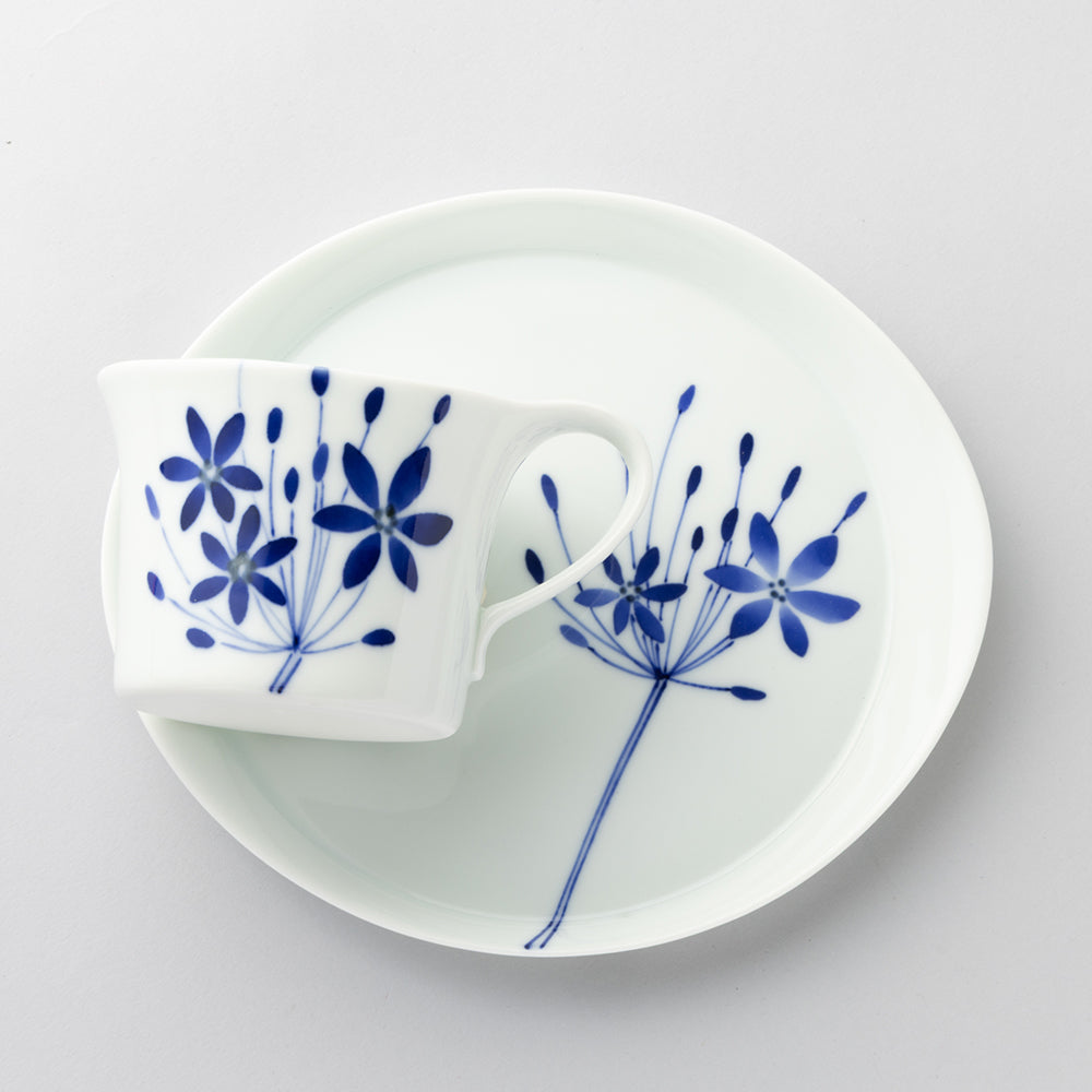 ブルーメマグMカップ＆ソーサーセット(アガパンサス)