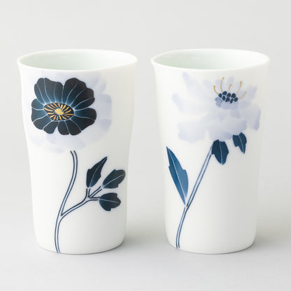 ブルーメ ロンググラスM ペアセット(アネモネ&マツムシ草)